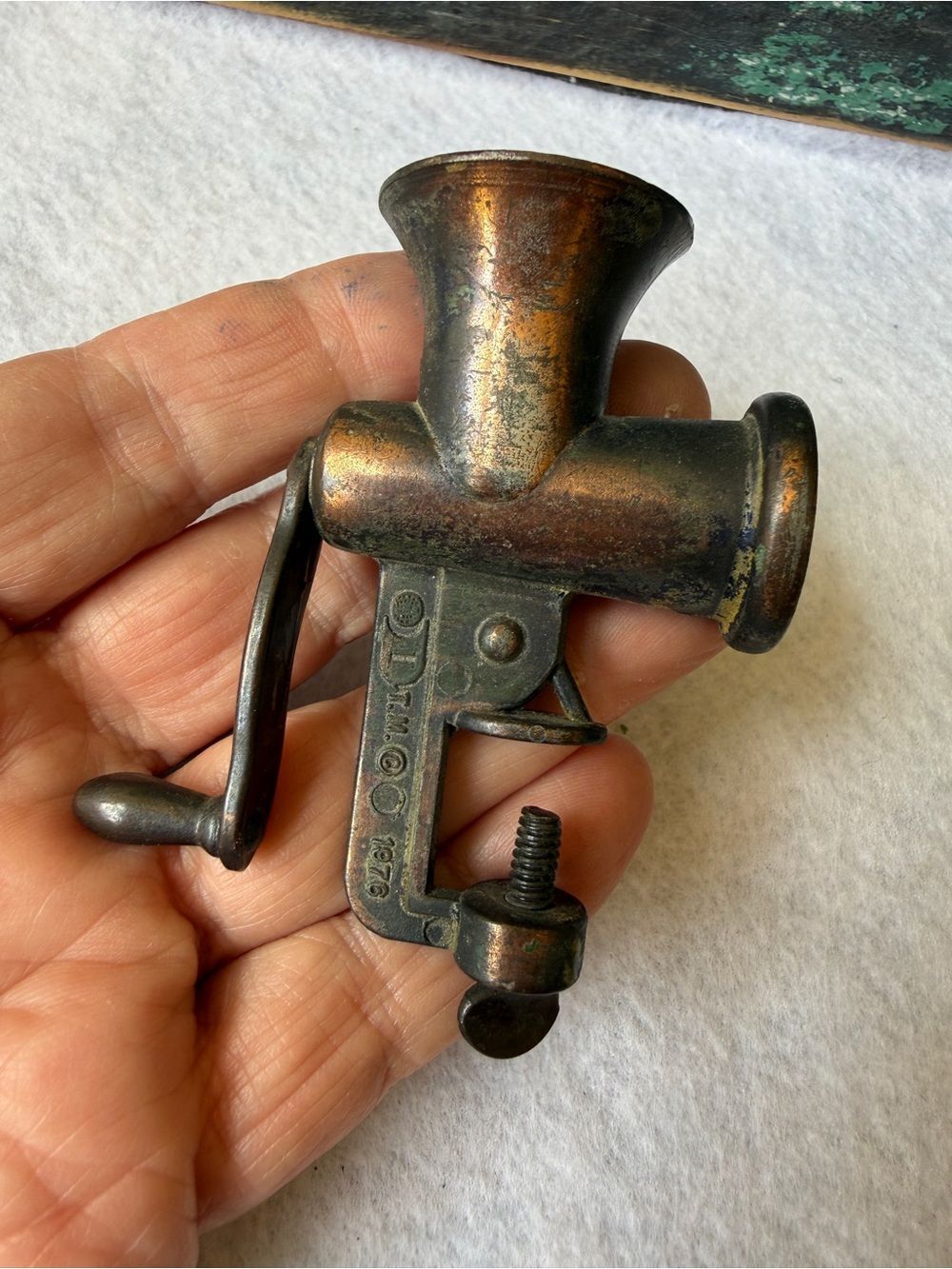 Durham Industries Miniature Meat Grinder No 14 Die Cast Metal 1976 Working VTG